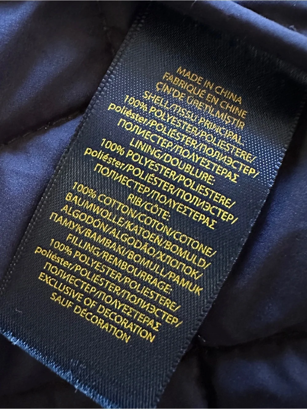 Ralph Lauren navy quilted vest vguc 2y